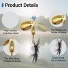 FREGITO 10Pcs Fishing Spinner Lure Kit - Brass Spinner Blades