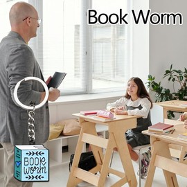 Christmas Birthday Gifts for Book Lovers Keychain for Best Friend Book Club Reading Gifts for Mom Dad Book Gift Keychains Book Worm Gifts for Son Daugther Book Readers Gifts for Brother Sister