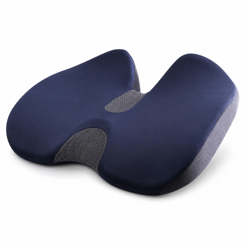 Foldable Memory Foam Seat Cushion – Non-Slip Coccyx & Tailbone