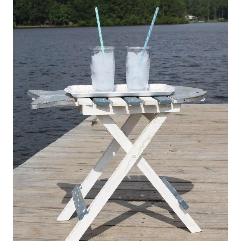 Table ACCENT TABLE, Fish Table, Folding Table Coastal Home Decor,