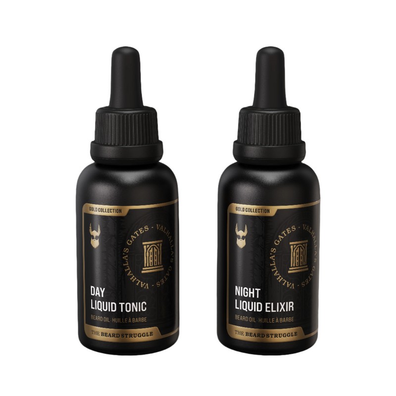 The Beard Struggle Tonic + Elixir Beard Oil Bundle Gold