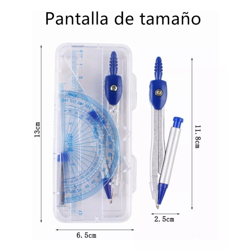 Dolores Juego Geometrico Flexible Regla Irrompible Compas Metalico