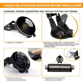 Xprite Windshield Dash Strobe Light Bar Aluminum w/Suction Cups, Deck Visor Hazard Warning Police Federal Signal Flashing Lights for Emergency POV Vehicles Volunteer Firefighter Trucks - Red&Blue