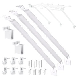 12 Inch Wire Shelf Brackets Set, Includes 3 Wire Shelf Support Brackets, 2 End Brackets and 6 Wire Shelf Clips for 12-in Shelf Universal Mounting Compatibility