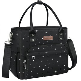 MIYCOO Lunch Bag Lunch Box Women - Leakproof Insulated Lunch Cooler Bag for Women - Large Lunch Tote Bags Adults, Black Starry Sky