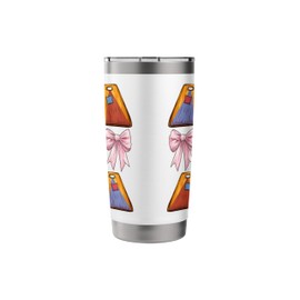 Coquette Bow Cornhole Board Bean Bag Mothers Day Ribbon Mom Stainless Steel Insulated Tumbler