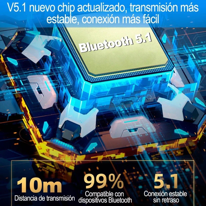 Gomia G9s Audífonos Inalámbrico Bluetooth Con Led De Respiración