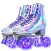 JajaHoho Roller Skates for Women, Holographic High Top Classic Rollerskates