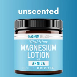 Magnum Solace Nighttime Magnesium Lotion with Arnica - Deep Relief Hydrating Lotion for Daily Comfort 5oz:_Unscented
