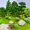 88pcs Model Trees Mixed Miniature Plants Model Train Scenery Architecture