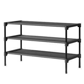 Kitsure Entrance Shoe Rack - Sturdy & Durable Shoe Cabinet for Cupboard, Space-Saving Shoe Rack, X-Large Shoe Rack, Black