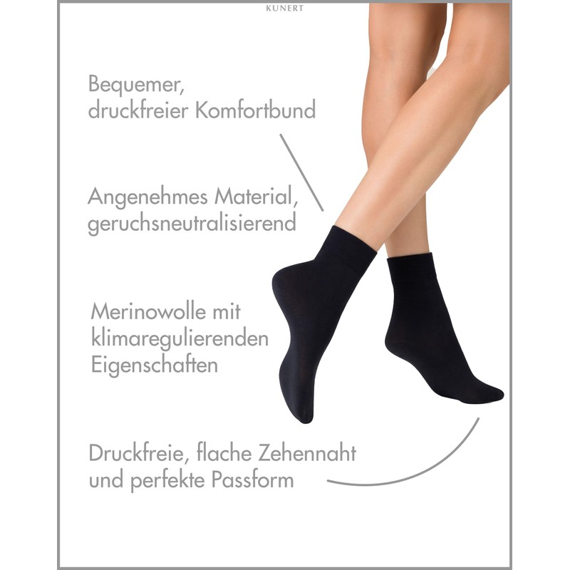 KUNERT Sensual Women's Socks Merino Pressual Pressure Free Waistband 150