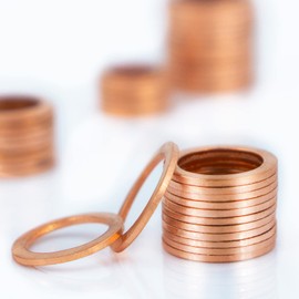 KeeRoarin 20Pcs M10 Copper Oil Drain Plug Gasket, Crush Washer for Oil Change, Sealing Ring