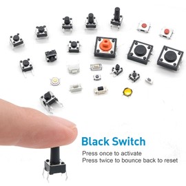QTEATAK 240 Pcs 24 Value Micro Momentary Tactile Push Button Switch Tact Assortment Kit