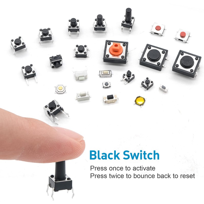 QTEATAK 240 Pcs 24 Value Micro Momentary Tactile Push Button