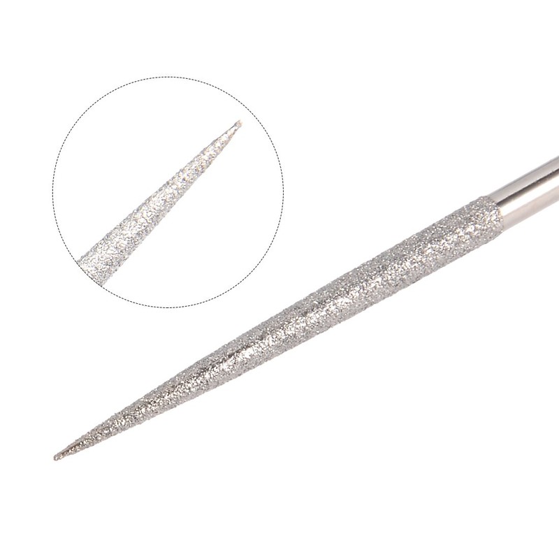 Sourcingmap 4mm x 160mm Round Diamond Needle File 150 Grit