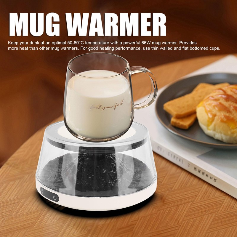 66 W Cup Warmer, Adjustable Temperature, Car Coffee Warmer with