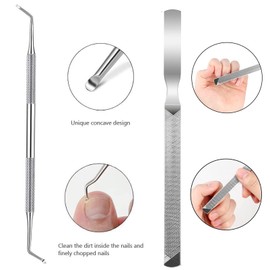 Long Steel Nail File for Onychomycosis, Ingrown Nail, Thick and Fungal Nails, Nail Care Tool with Dual-Ended Toenail Lifter, The Ultimate Manicure & Pedicure Tool for Men and Women’s