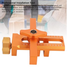 Cabinet Door Installation Positioner, Aluminum Alloy Cabinet Door Mounting Jig, Adjustable Cabinets Doors Positioning Tool for Installing Most Frameless Cabinets
