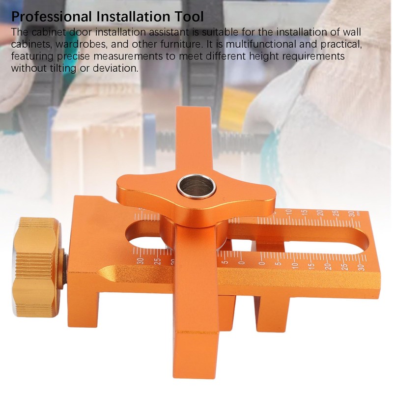 Cabinet Door Installation Positioner, Aluminum Alloy Cabinet Door Mounting Jig,