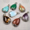 Natural Stone Pendants Waterdrop Shape Pendants Stone Charms for Jewelry