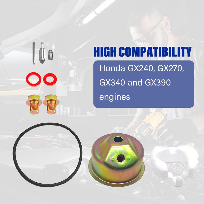 Shaobrc Carburetor Kit for Honda GX240 GX270 GX340 GX390, Needle