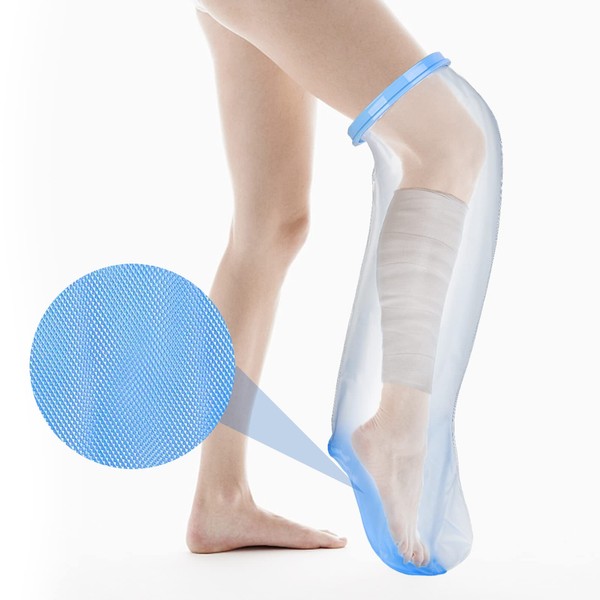 SUPERNIGHT Waterproof Cast Protector for Legs, Leg Protectors, Waterproof Half Leg for Adults, Waterproof Leg Protector, Cast Protector for Leg and Foot Wounds, Non-Slip Design