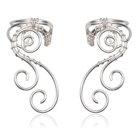 Elf Ear Cuffs Earrings, OwMell Ear Cuff No Piercing Ear Cuff Non Pierced Hypoallergenic Earrings Handmade