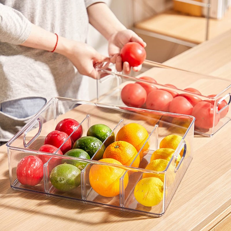 MineSign Set of 3 Stackable Refrigerator Organizer Bins Pull-Out Drawers