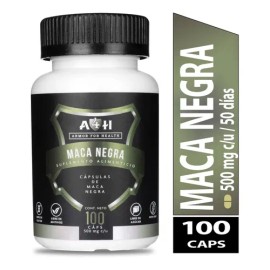 Suplemento Maca Negra 100 Cápsulas 500mg A4h Healthy Salud