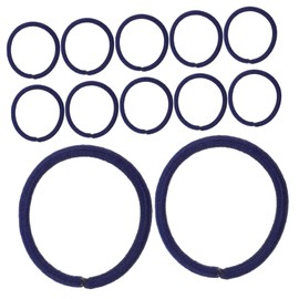 TEHAUX 50pcs Navy Blue Nylon Rubber Bands High Elasticity Hair Ties for Adults for Ponytails Sports Gentle All Hair Types