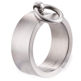 meditoys - 'Ring of O' in stainless steel (matt), finger ring for men and women, Precious metal