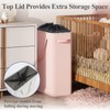 Optish 50L Pink Slim Laundry Hamper, Narrow Laundry Basket with