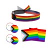 Pride Progress Paket 1x Bändchen - 2x Buttons - 10x Sticker