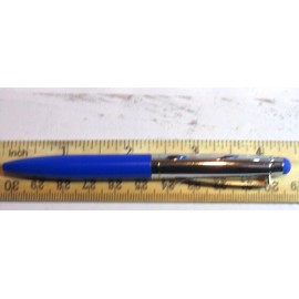 LEED'S SET OF 4 BLUE  TERZETTI MINI METAL POCKET BALLPOINT PENS+ CONDUCTIVE TIPS