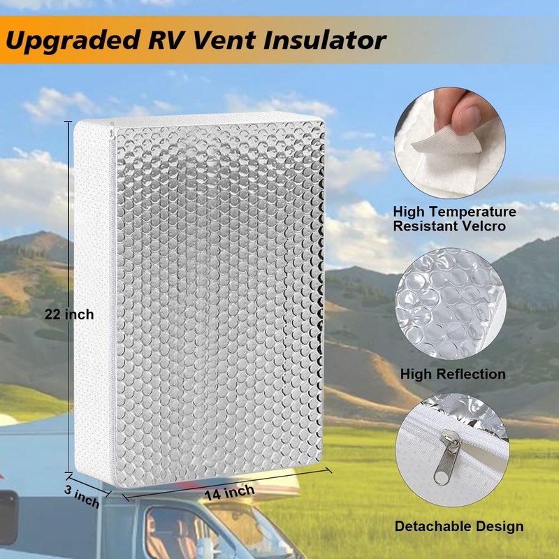 1 Pack RV Skylight Insulator 22''x14''X3'', RV Vent Insulator, RV
