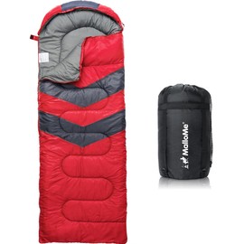 MalloMe Sleeping Bags for Adults Cold Weather & Warm - Backpacking Camping Sleeping Bag for Kids 10-12, Girls, Boys - Lightweight Compact Camping Essentials Gear Accessories Hiking Sleep Must Haves
