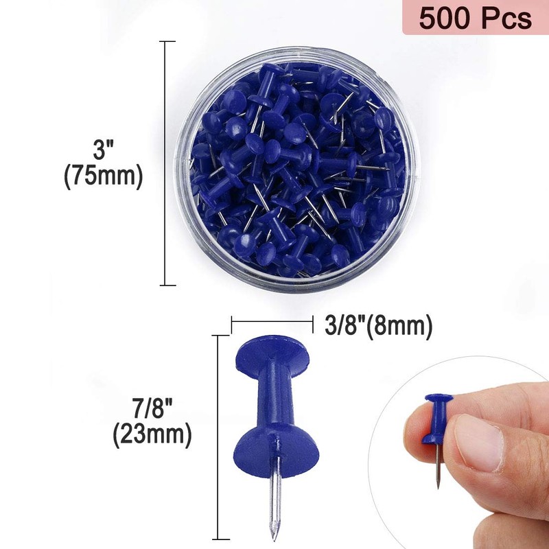 sourcing map 500 Pcs 3/8 Inch Map Push Pins Thumb