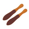 Healeved 2pcs Wooden Foot Brush Pedicure Tool Double-sided Foot File