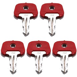 Shinekoo Jungheinrich 702 5pcs Red Ignition Switch Manual Push Button Replacement Key