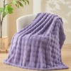 NEWCOSPLAY Throw Blanket for Couch Lavender Super Soft Flannel Fleece