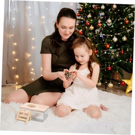 VILLFUL 1set Small Animal Sand Bath Kit Climbing Ladder Hamster Bathroom for Chinchilla Includes Sand Scoop and Bath Basin for Homes and Pet Stores