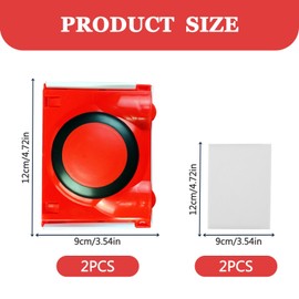 2 Pcs Paint Edger Tool Set, Red, Multifunctional, Cutting in Tools for Painting, Round Handle Design - Includes 2 Replacement Pads