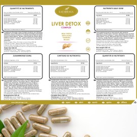 Powerful Detox for Liver and Colon, Removes Toxins and Prevents Fluid Retention, Volume Control Effect | Artichoke, Turmeric, Milk Thistle and Boldo | Red Fruit Flavors |