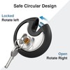 Puroma Keyed Padlock, Stainless Steel Discus Locker Lock Heavy Duty