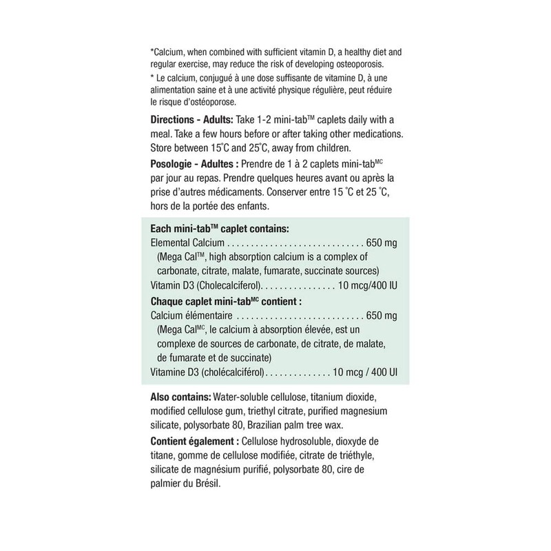 Mega Cal Calcium W/Vitamin D