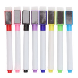 80pcs Magnetic Dry Erase Marker with Eraser for Kids 8 Colors Erasable Portable Whiteboard Markers for Classroom Office