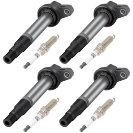 SCITOO 4 ignition coils with 4 iridium Spark Plugs for Toyota for Lexus for Scion Prius Corolla Matrix CT200H XD IM 2009 2010 2011 2012 2013 2014 2015 2016 2017 1.8L L4 UF-596 UF-619 90919-02252