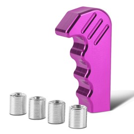 Auto Dynasty Aluminum Gun Handle Pistol Grip Car Manual Transmission Shift Knob Shifter Lever, Universal Fit, Purple