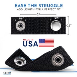 Sero Innovations - Extensores de presión para Cubierta de Barco, Color Negro, Varios tamaños a Elegir, Incluye un Bucle de Dedo Integrado, Paquete de 5